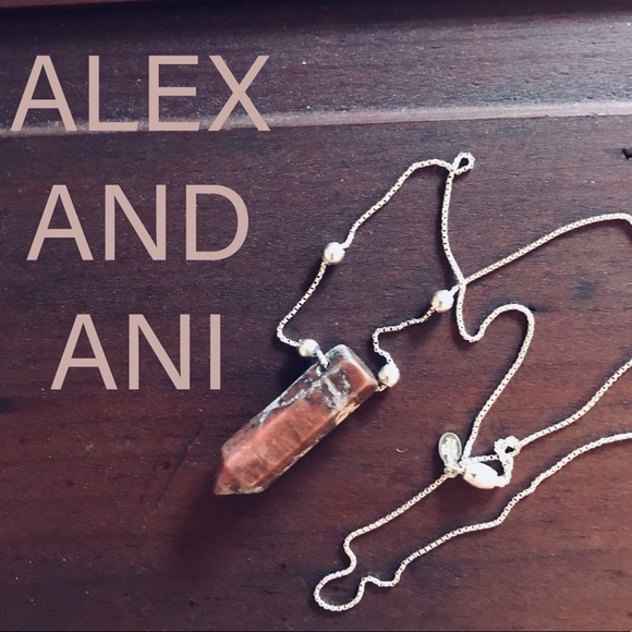 NWT🎈Alex and Ani Rhodonite Gemstone 925 Necklace - Picture 7 of 7
